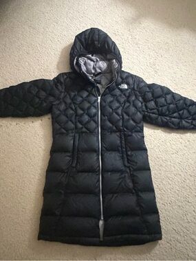 The North Face Girls Perrito Puffer Jacket Parka Black Kids L
